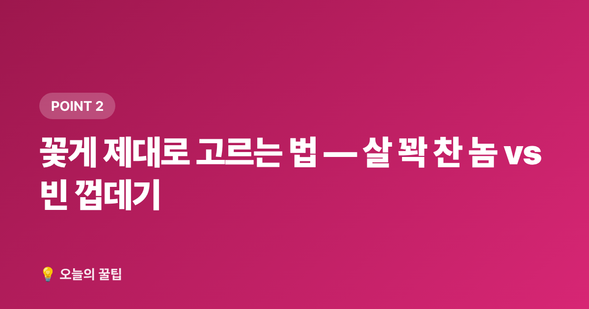 꽃게 제대로 고르는 법 — 살 꽉 찬 놈 vs 빈 껍데기 - 10월 제철음식 총정리 — 꽃게·새우·사과 고르는 법