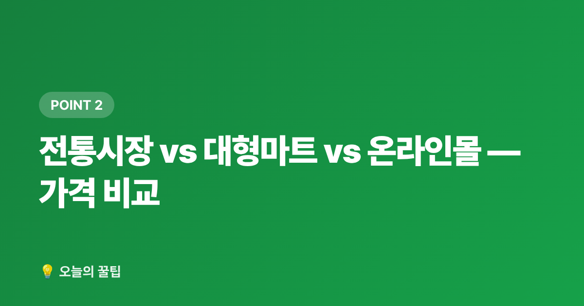전통시장 vs 대형마트 vs 온라인몰 — 가격 비교 - 여름 제철식재료 싸게 사는 법 — 전통시장·마트·온라인 비교