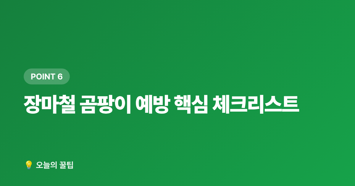 장마철 곰팡이 예방 핵심 체크리스트 - 벽지 곰팡이 셀프 제거와 재발 방지 완벽 가이드